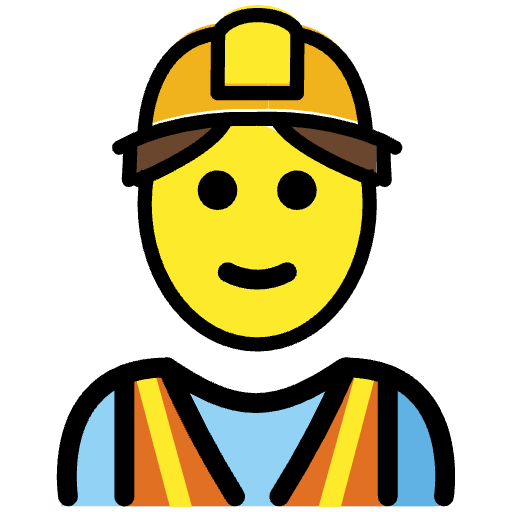 Man Construction Worker Emoji from OpenMoji Set