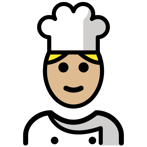 Man Cook Medium Light Skin Tone Element from OpenMoji Emoji Set