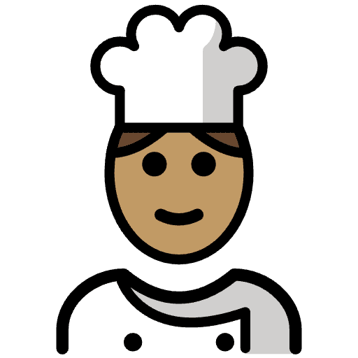 Man Cook Medium Skin Tone Element from OpenMoji Emoji Set