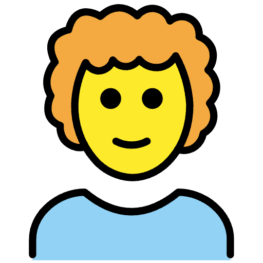 Man Curly Hair Emoji from OpenMoji Set
