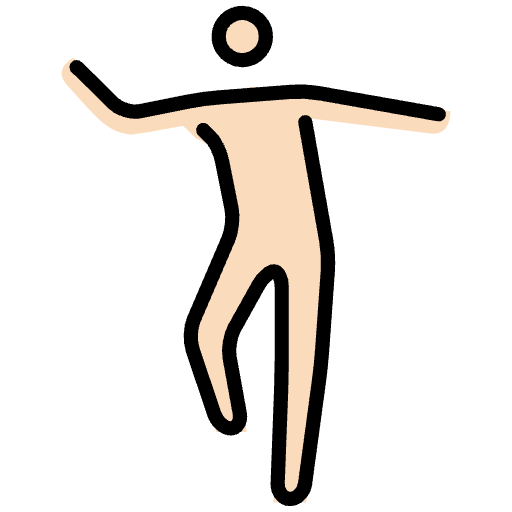 Man Dancing Light Skin Tone Element from OpenMoji Emoji Set