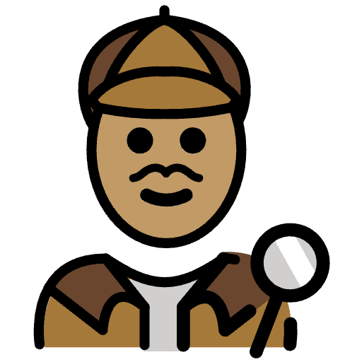 Man Detective Medium Skin Tone Element from OpenMoji Emoji Set