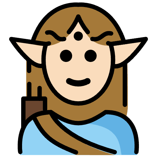 Man Elf Light Skin Tone Emoji from OpenMoji Emoji Set