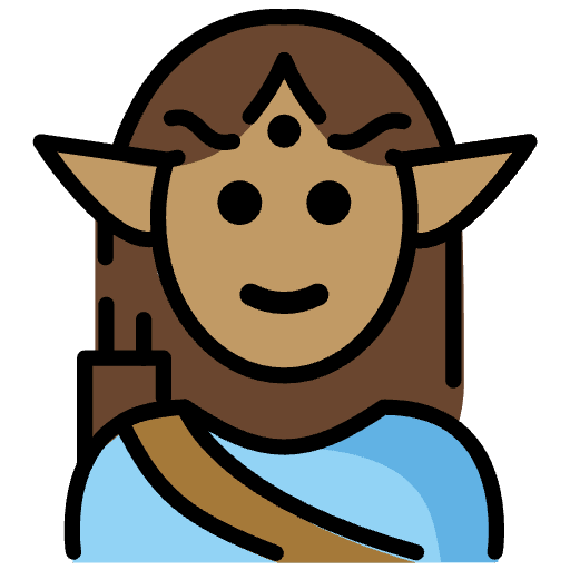 Man Elf Medium Skin Tone Emoji from OpenMoji Emoji Set