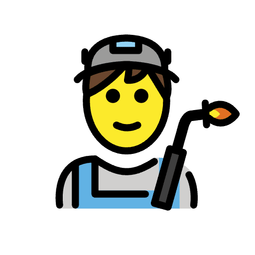 Man Factory Worker Emoji from OpenMoji Emoji Set