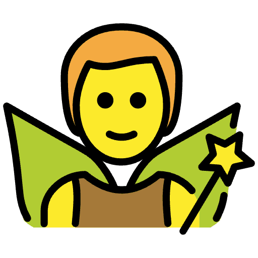 Man Fairy Element from OpenMoji Emoji Set