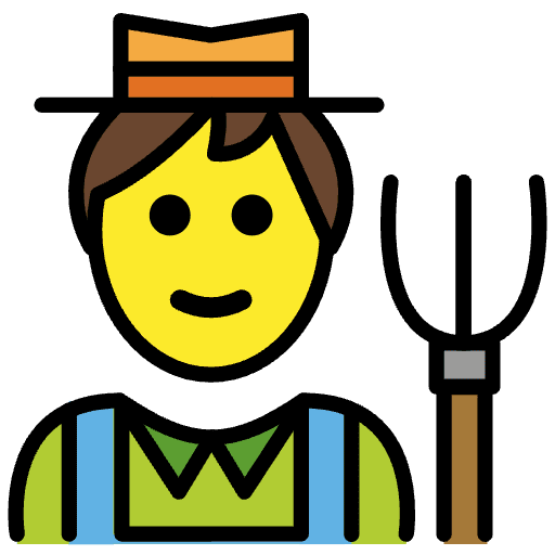 Man Farmer Emoji from OpenMoji Emoji Set