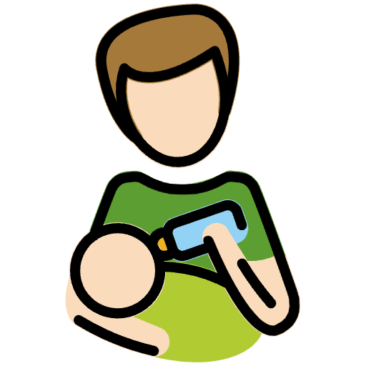 Man Feeding Baby Light Skin Tone Emoji from OpenMoji Emoji Set