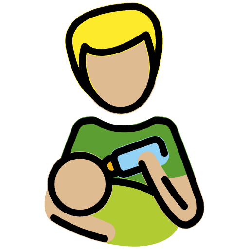 Man Feeding Baby Medium Light Skin Tone Emoji from OpenMoji Set