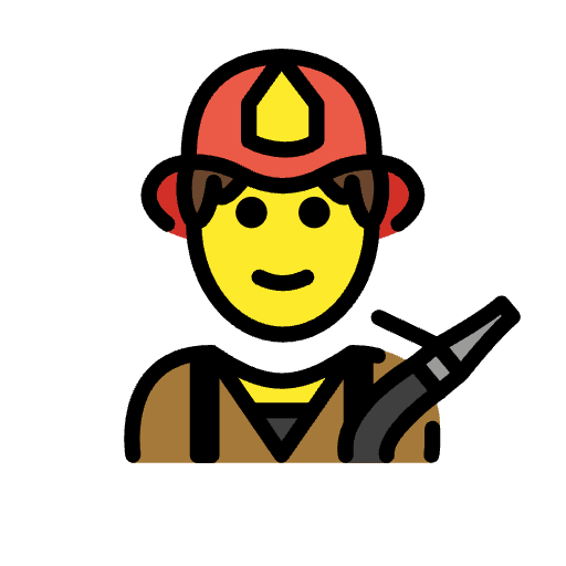 Man Firefighter Emoji from OpenMoji Emoji Set
