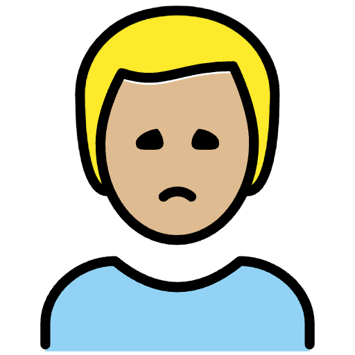 Man Frowning Medium Light Skin Tone Emoji from OpenMoji Set