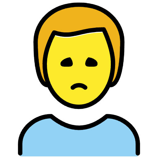 Man Frowning Emoji from OpenMoji Emoji Set