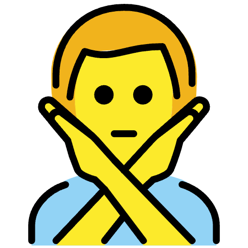 Man Gesturing No Emoji from OpenMoji Set