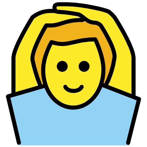 Man Gesturing Ok Emoji from OpenMoji Emoji Set