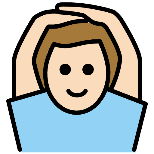 Man Gesturing Ok Light Skin Tone Element from OpenMoji Emoji Set