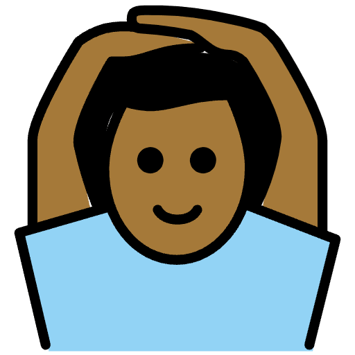 Man Gesturing Ok Medium Dark Skin Tone Emoji from OpenMoji Set