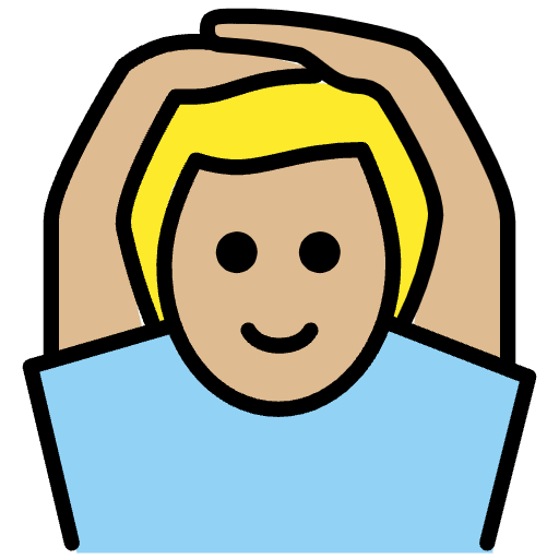 Man Gesturing Ok Medium Light Skin Tone Element from OpenMoji Emoji Set