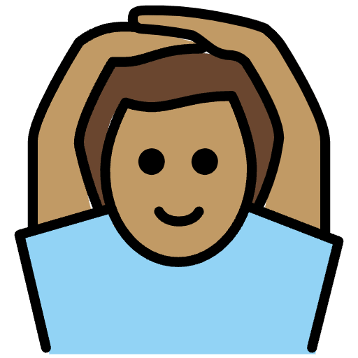 Man Gesturing Ok Medium Skin Tone Element from OpenMoji Emoji Set