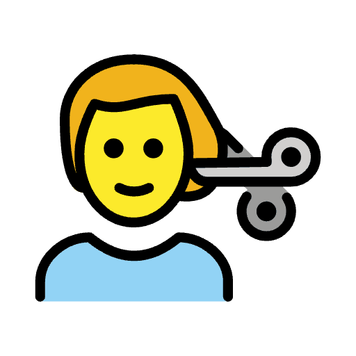 Man Getting Haircut Emoji from OpenMoji Emoji Set