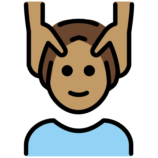 Man Getting Massage Medium Skin Tone Element from OpenMoji Emoji Set