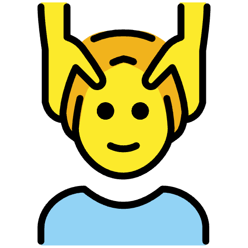 Man Getting Massage Emoji from OpenMoji Emoji Set