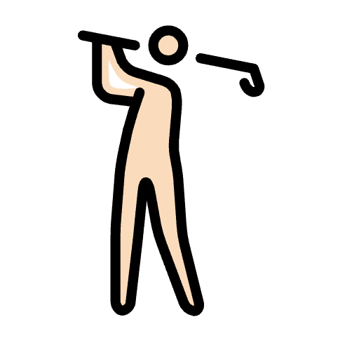 Man Golfing Light Skin Tone Element from OpenMoji Emoji Set