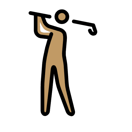 Man Golfing Medium Skin Tone Element from OpenMoji Emoji Set