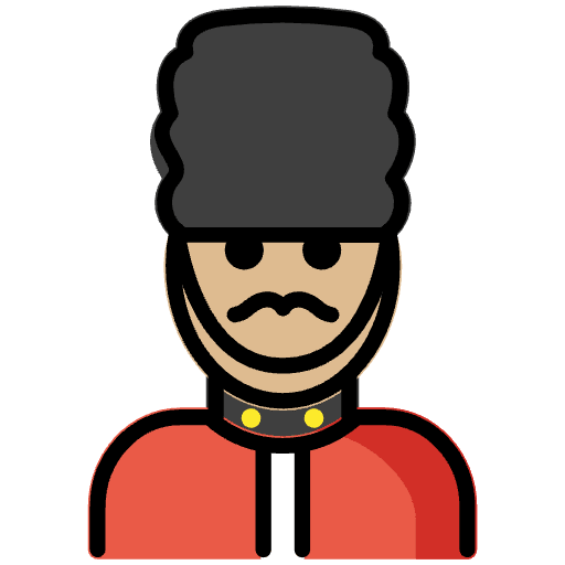 Man Guard Medium Light Skin Tone Emoji from OpenMoji Emoji Set