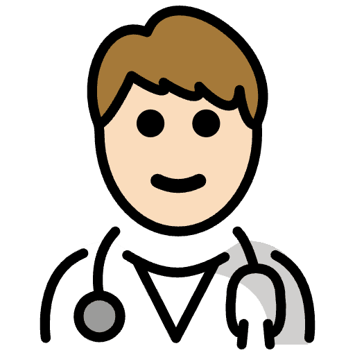 Man Health Worker Light Skin Tone Element from OpenMoji Emoji Set