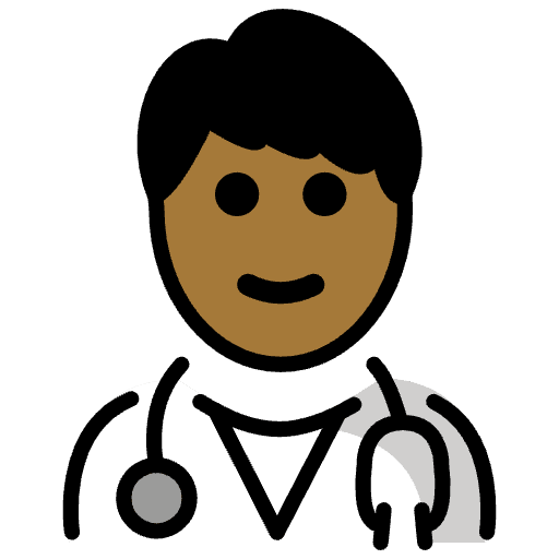 Man Health Worker Medium Dark Skin Tone Emoji from OpenMoji Set