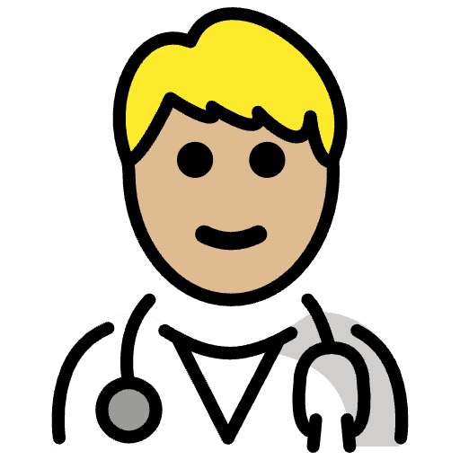 Man Health Worker Medium Light Skin Tone Emoji from OpenMoji Emoji Set