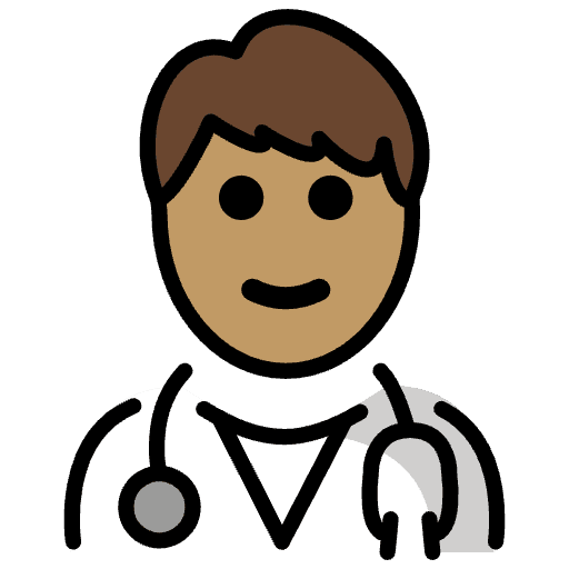 Man Health Worker Medium Skin Tone Emoji from OpenMoji Set