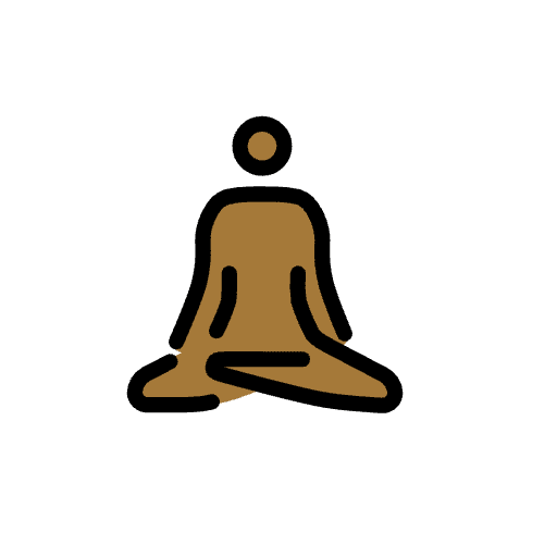 Man In Lotus Position Medium Dark Skin Tone Element from OpenMoji Emoji Set