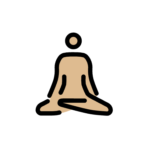 Man In Lotus Position Medium Light Skin Tone Emoji from OpenMoji Set