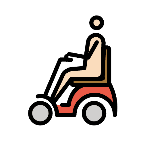 Man In Motorized Wheelchair Light Skin Tone Emoji from OpenMoji Set