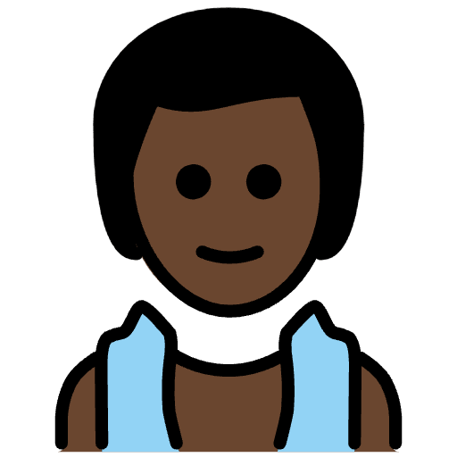 Man In Steamy Room Dark Skin Tone Emoji from OpenMoji Set