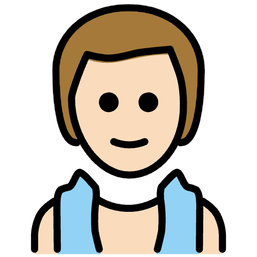 Man In Steamy Room Light Skin Tone Emoji from OpenMoji Set