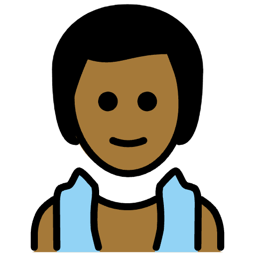 Man In Steamy Room Medium Dark Skin Tone Emoji from OpenMoji Emoji Set