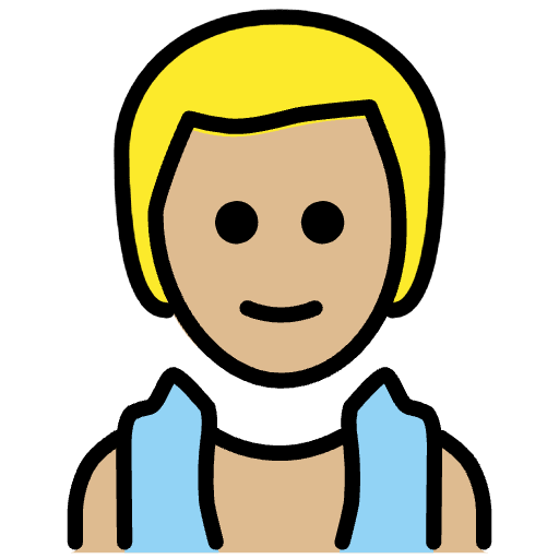 Man In Steamy Room Medium Light Skin Tone Emoji from OpenMoji Emoji Set