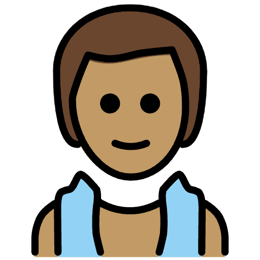 Man In Steamy Room Medium Skin Tone Emoji from OpenMoji Set
