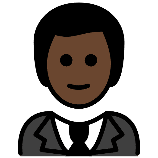 Man In Tuxedo Dark Skin Tone Emoji from OpenMoji Emoji Set