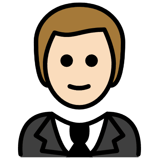 Man In Tuxedo Light Skin Tone Element from OpenMoji Emoji Set