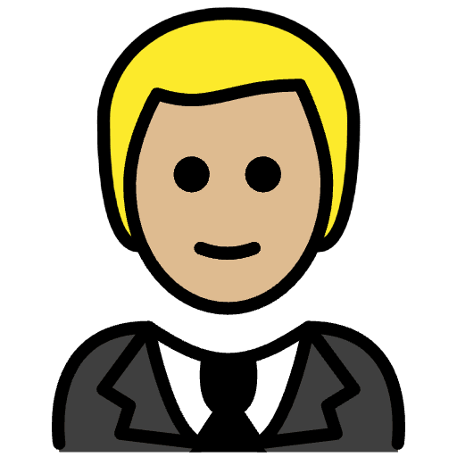 Man In Tuxedo Medium Light Skin Tone Emoji from OpenMoji Emoji Set