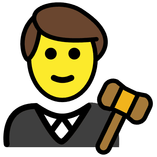 Man Judge Emoji from OpenMoji Emoji Set