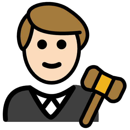 Man Judge Light Skin Tone Emoji from OpenMoji Emoji Set
