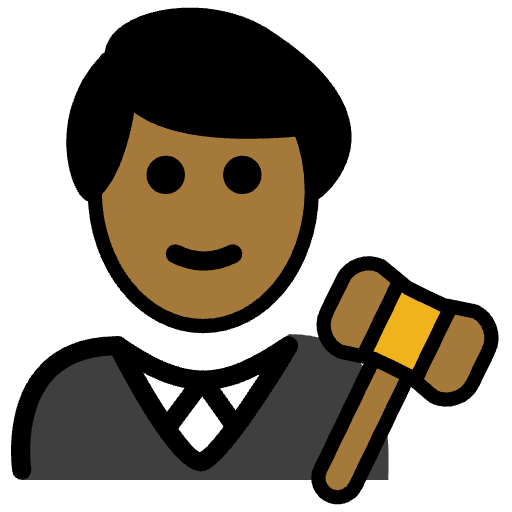 Man Judge Medium Dark Skin Tone Emoji from OpenMoji Set