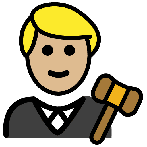 Man Judge Medium Light Skin Tone Emoji from OpenMoji Set