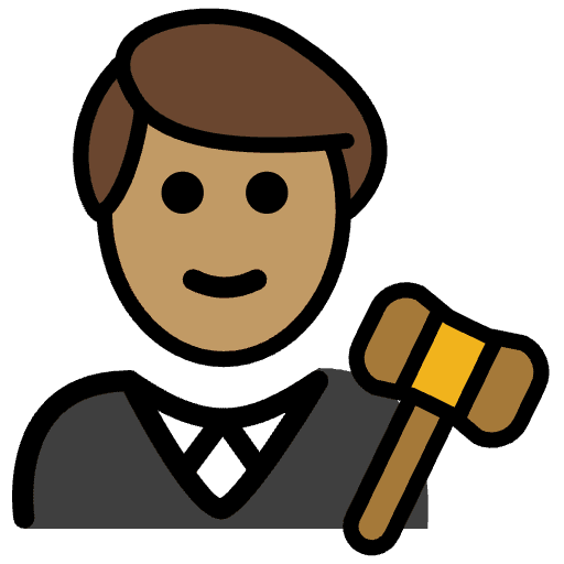 Man Judge Medium Skin Tone Element from OpenMoji Emoji Set