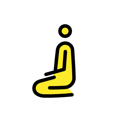 Man Kneeling Emoji from OpenMoji Set