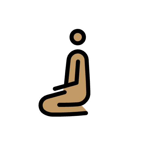 Man Kneeling Medium Skin Tone Emoji from OpenMoji Emoji Set